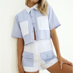 CUTEST yllw label set with two shirts and matching coord linen pants